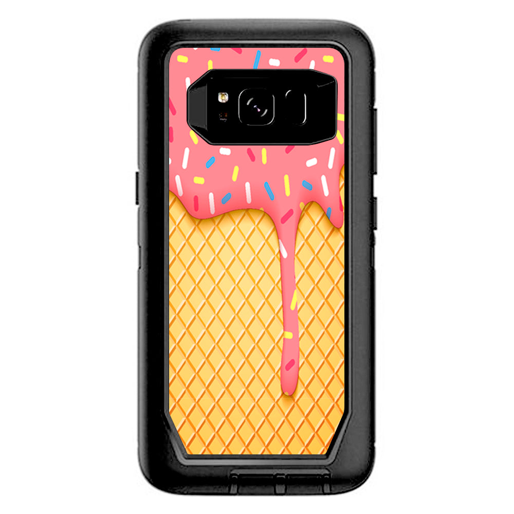  Ice Cream Cone Pink Sprinkles Otterbox Defender Samsung Galaxy S8 Skin