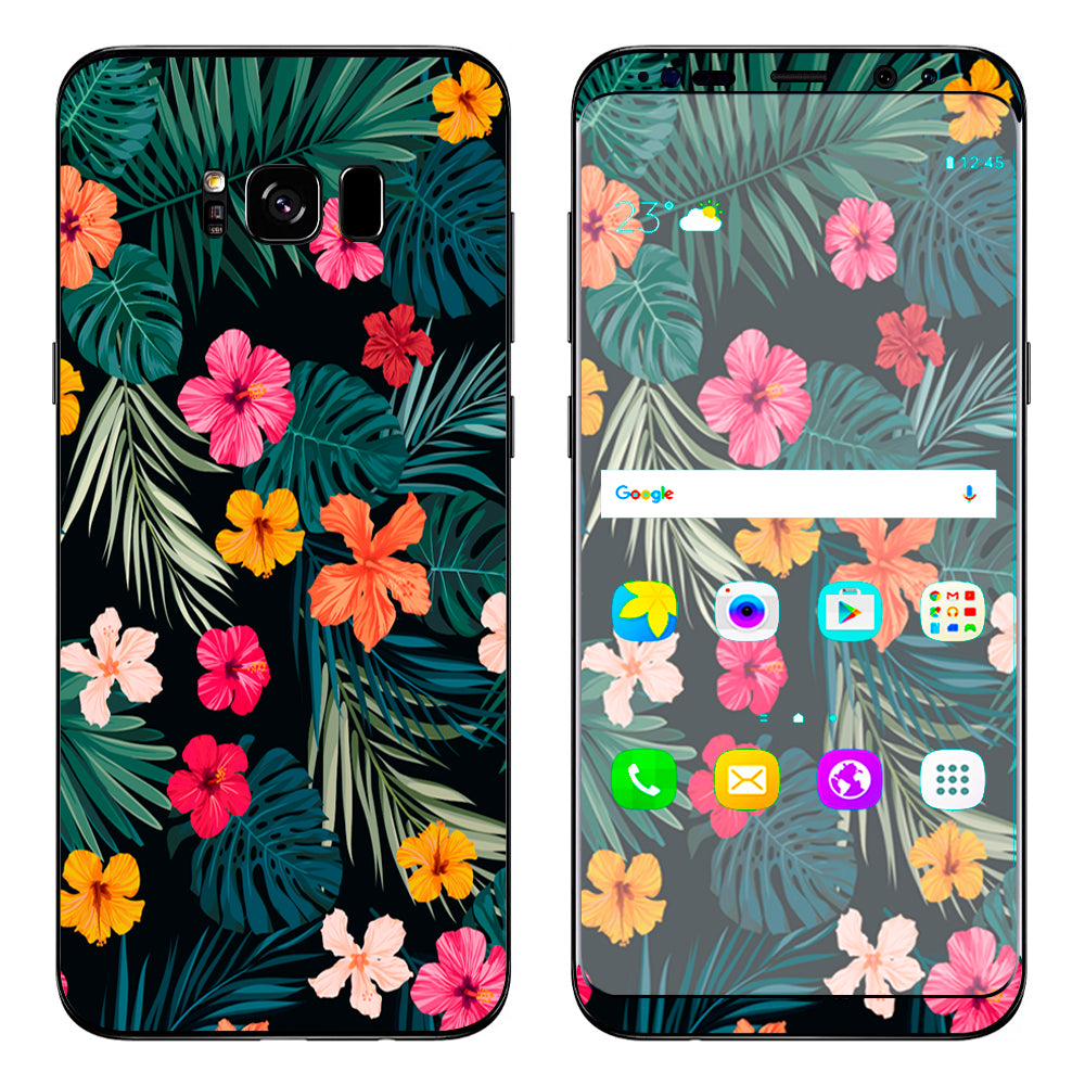  Hibiscus Flowers Tropical Hawaii Samsung Galaxy S8 Plus Skin