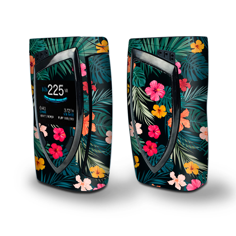 Skin Decal Vinyl Wrap for Smok Devilkin Kit 225w Vape (includes TFV12 Prince Tank Skins) skins cover / Hibiscus Flowers tropical hawaii