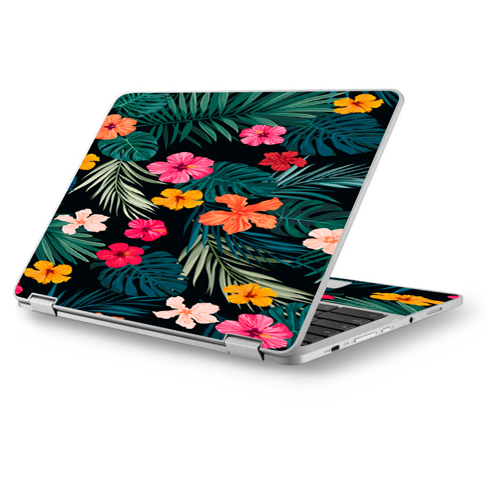 Hibiscus Flowers Tropical Hawaii Asus Chromebook Flip 12.5" Skin