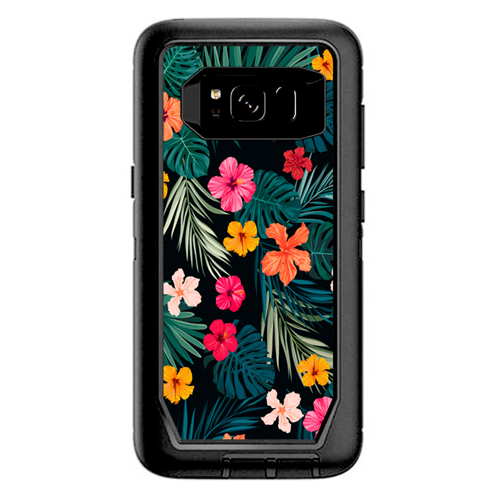 Hibiscus Flowers Tropical Hawaii Otterbox Defender Samsung Galaxy S8 Skin