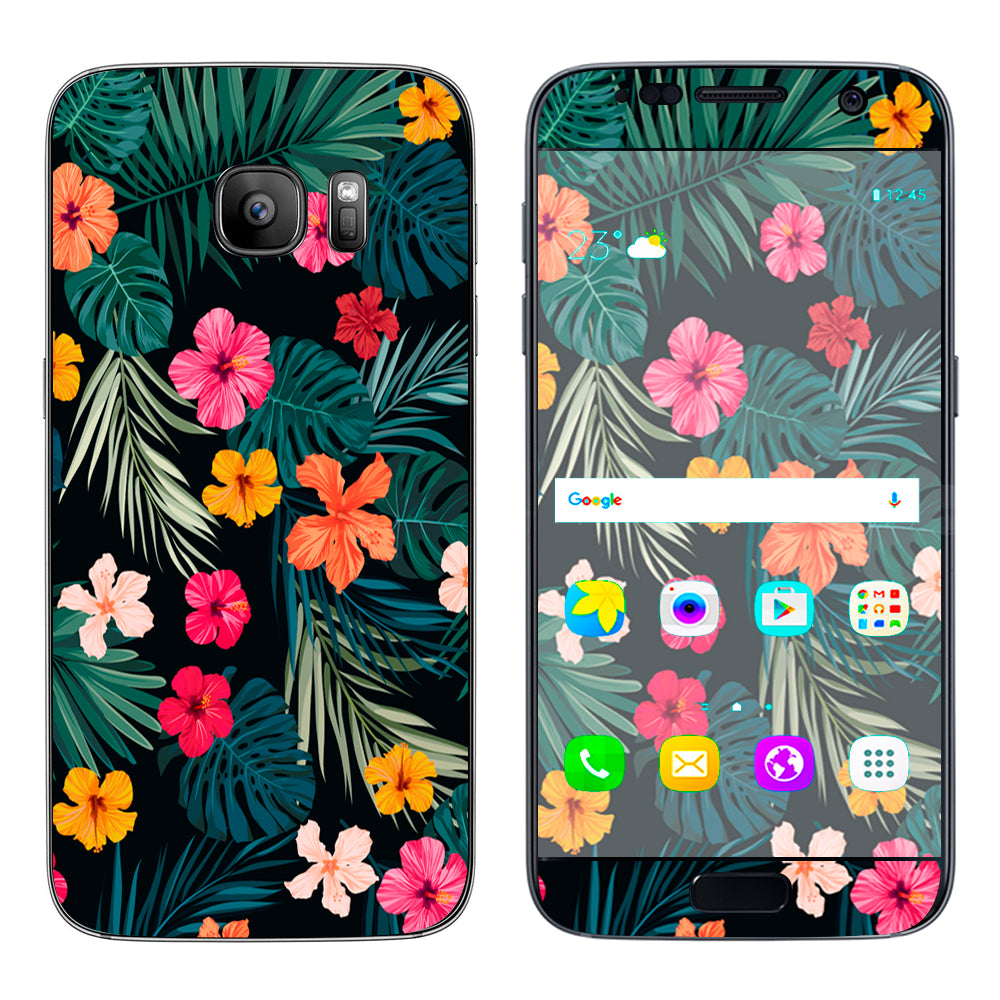  Hibiscus Flowers Tropical Hawaii Samsung Galaxy S7 Skin