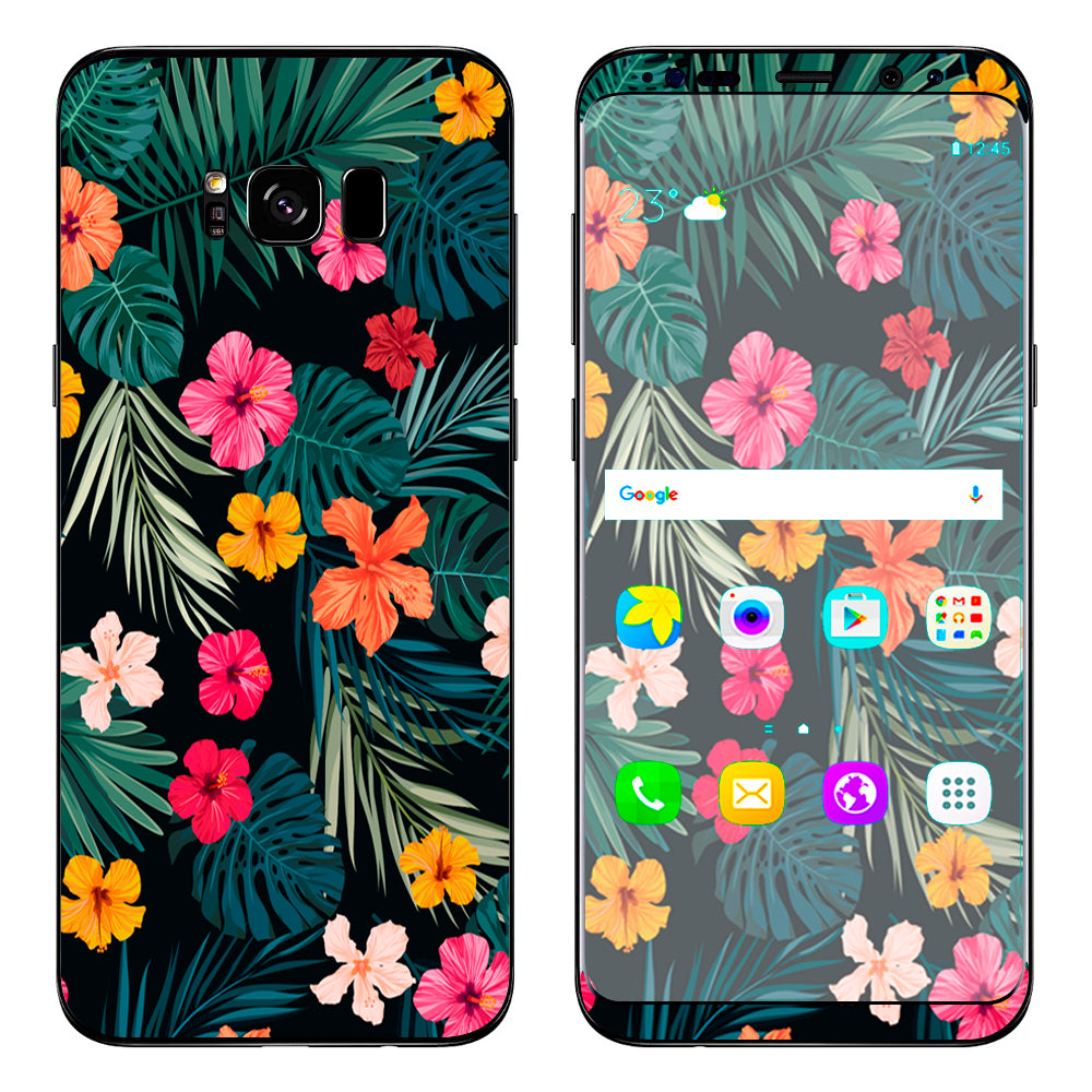  Hibiscus Flowers Tropical Hawaii Samsung Galaxy S8 Skin