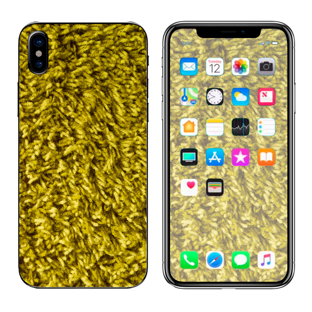  Green Shag Carpet Shagadelic Baby Apple iPhone X Skin