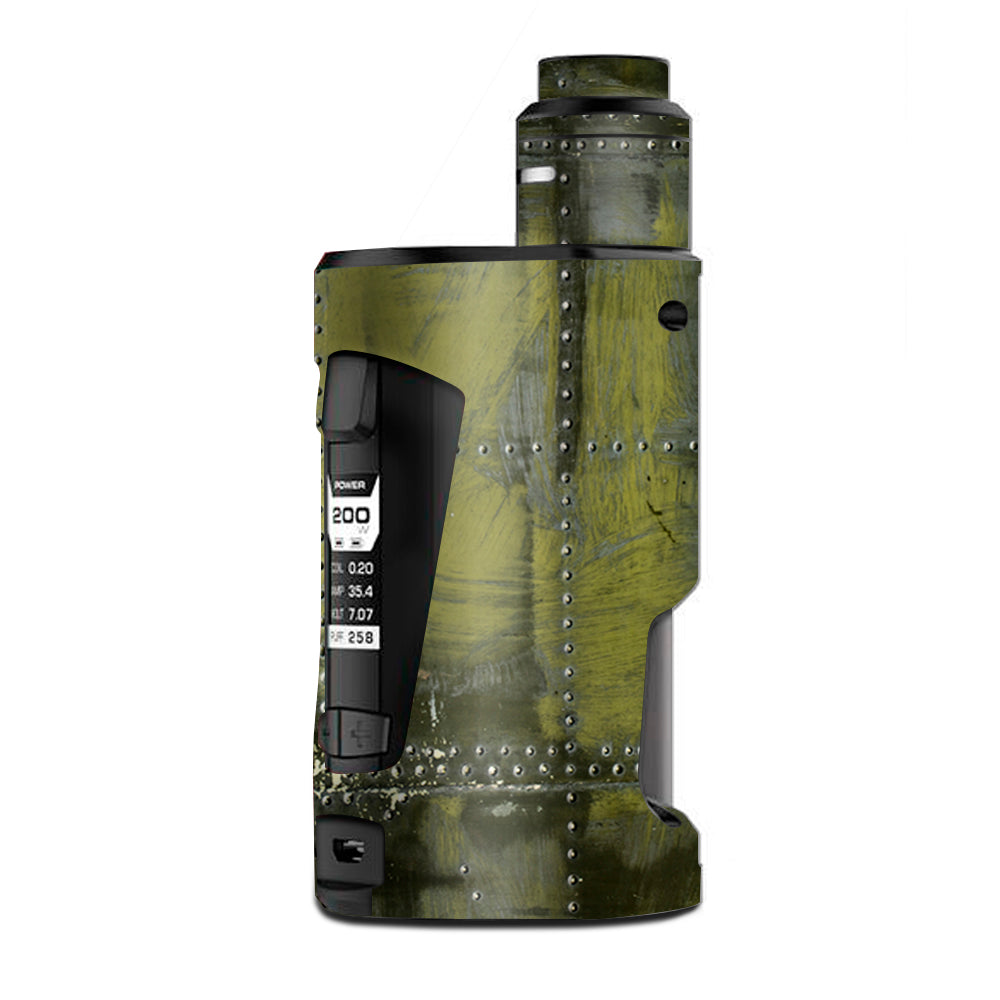  Green Rivets Metal Airplane Panel Ww2 G Box Squonk Geek Vape Skin