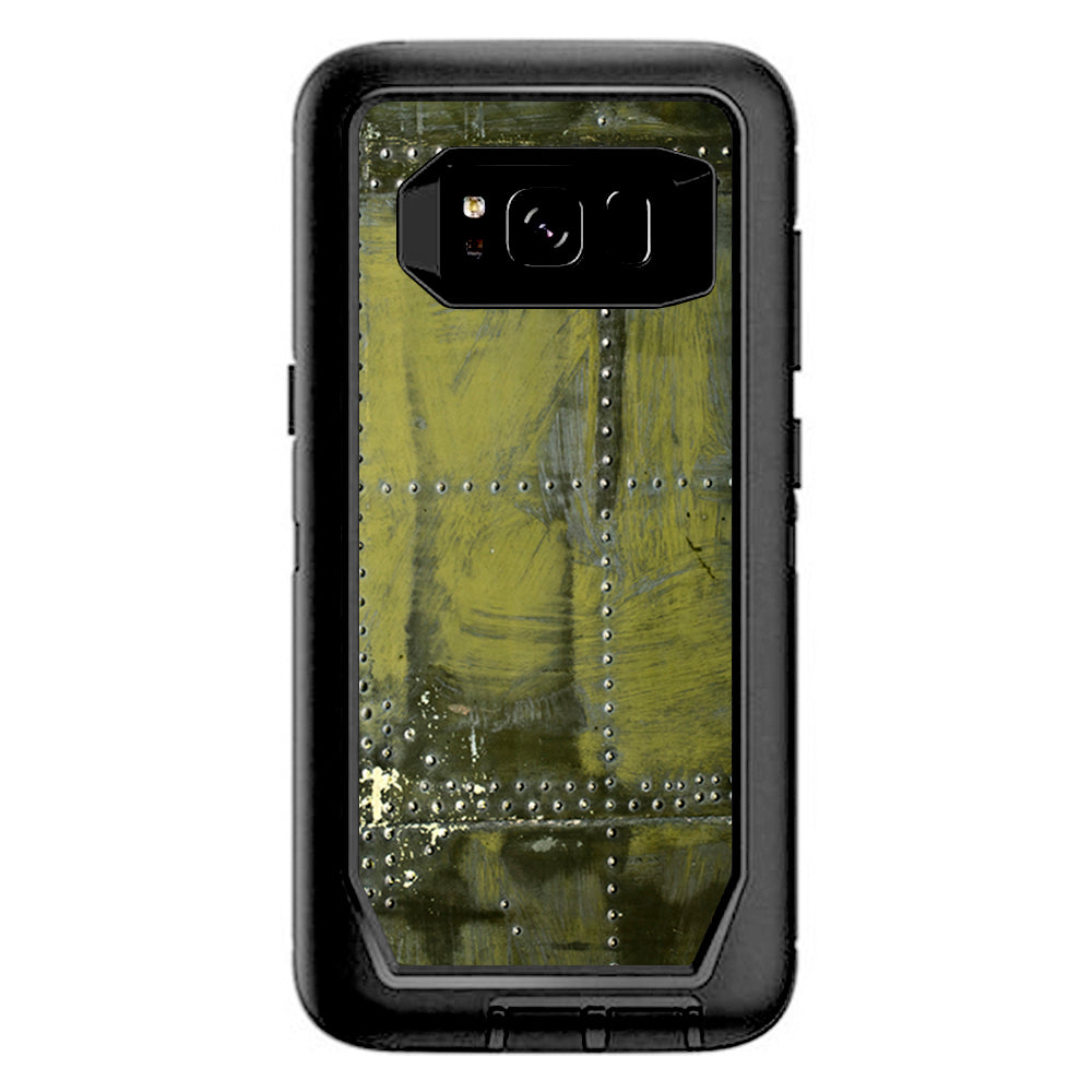  Green Rivets Metal Airplane Panel Ww2 Otterbox Defender Samsung Galaxy S8 Skin