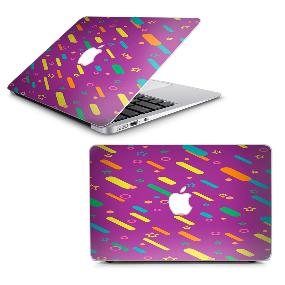  Purple Girly Sprinkles Cupcake Macbook Air 13" A1369 A1466 Skin