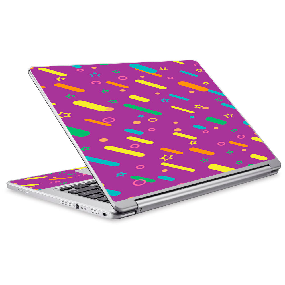  Purple Girly Sprinkles Cupcake Acer Chromebook R13 Skin
