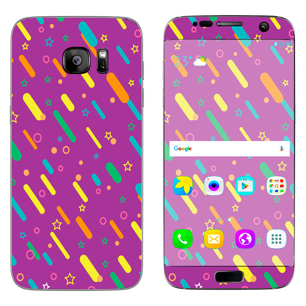  Purple Girly Sprinkles Cupcake Samsung Galaxy S7 Edge Skin