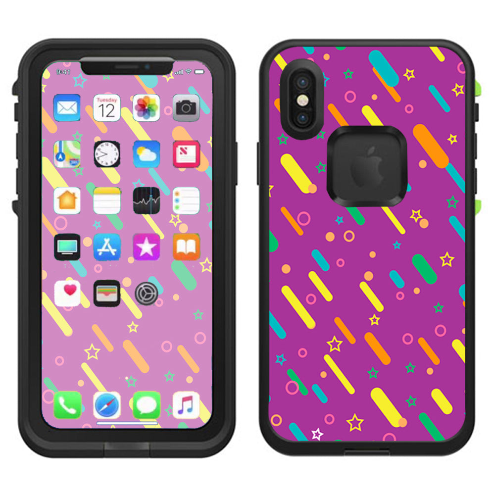  Purple Girly Sprinkles Cupcake Lifeproof Fre Case iPhone X Skin