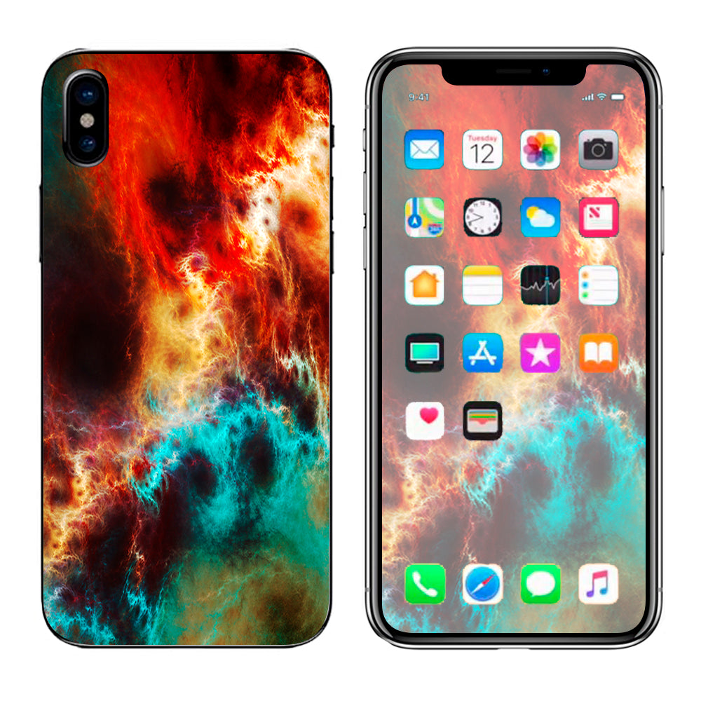  Fire And Ice Mix Apple iPhone X Skin