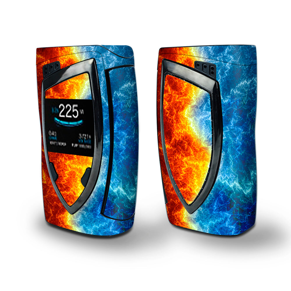 Skin Decal Vinyl Wrap for Smok Devilkin Kit 225w Vape (includes TFV12 Prince Tank Skins) skins cover / Fire and Ice 