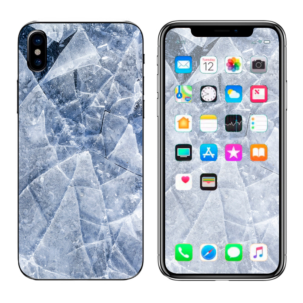  Cracking Shattered Ice Apple iPhone X Skin