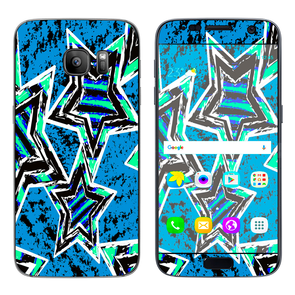  Blue 80'S Pop Art Stars Samsung Galaxy S7 Skin