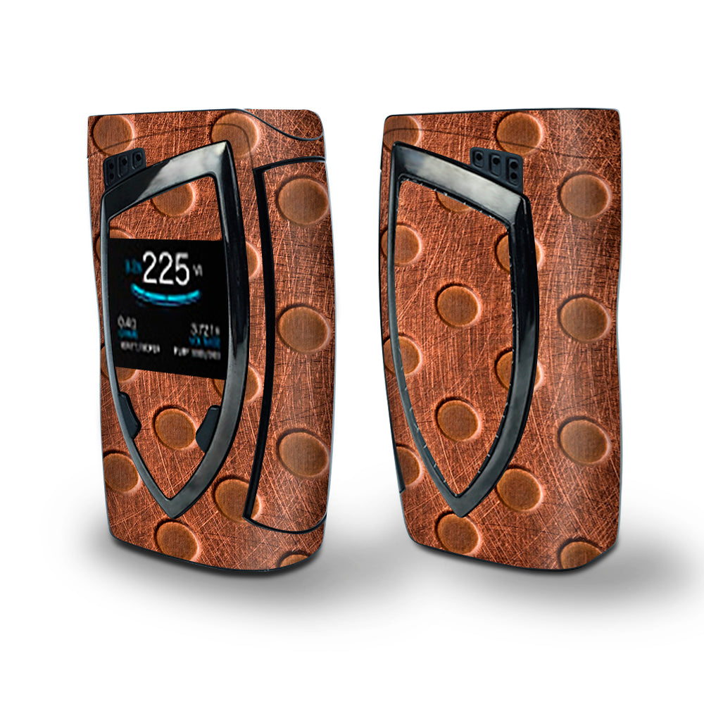 Skin Decal Vinyl Wrap for Smok Devilkin Kit 225w Vape (includes TFV12 Prince Tank Skins) skins cover / Copper Grid Panel Metal