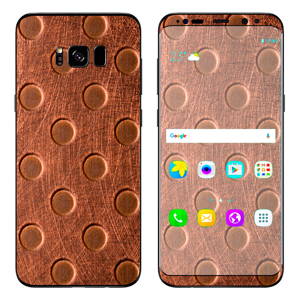  Copper Grid Panel Metal Samsung Galaxy S8 Skin