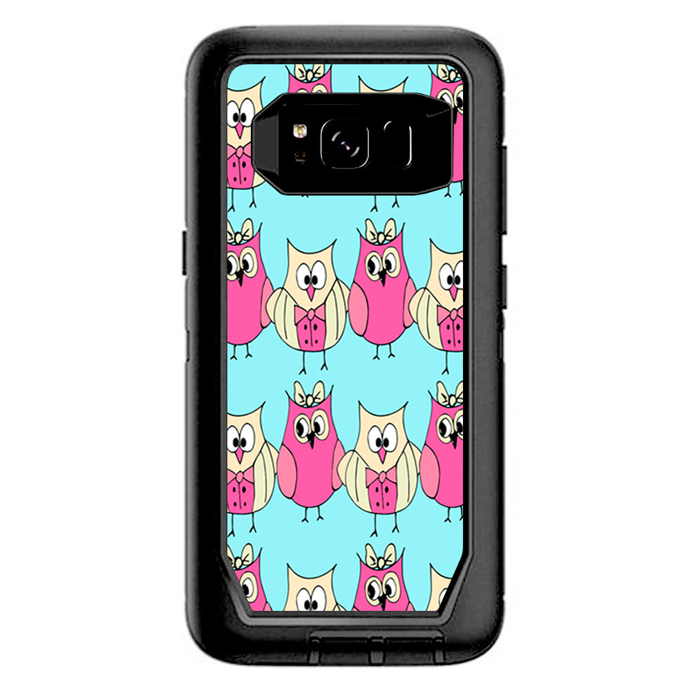  Cartoon Owls Husband Wife Otterbox Defender Samsung Galaxy S8 Skin