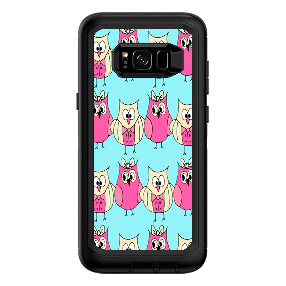  Cartoon Owls Husband Wife Otterbox Defender Samsung Galaxy S8 Plus Skin