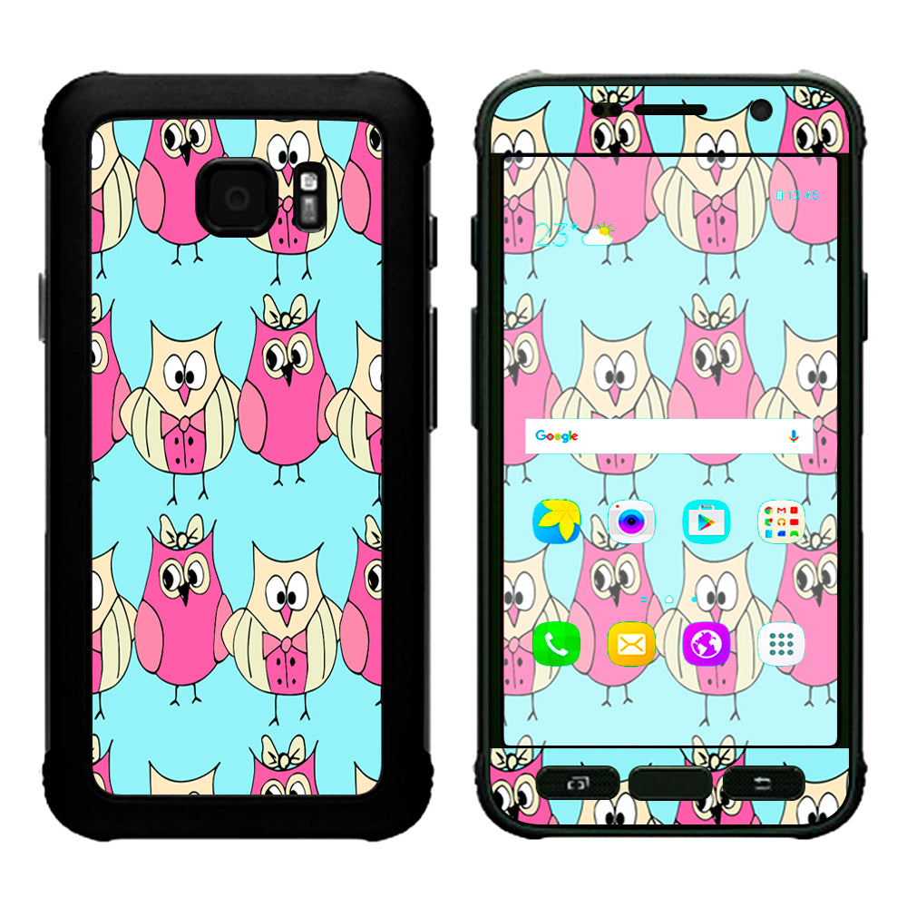  Cartoon Owls Husband Wife Samsung Galaxy S7 Active Skin