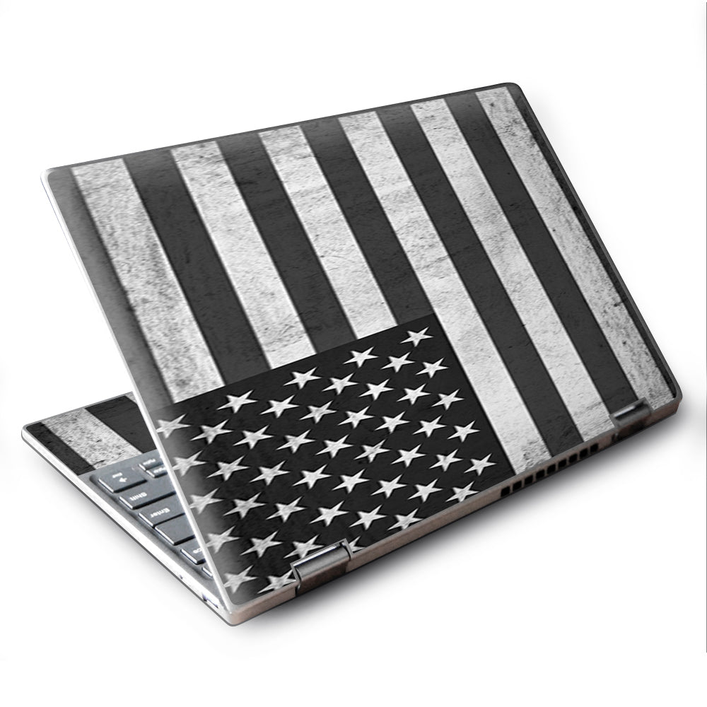  Black White Grunge Flag Usa America Lenovo Yoga 710 11.6" Skin