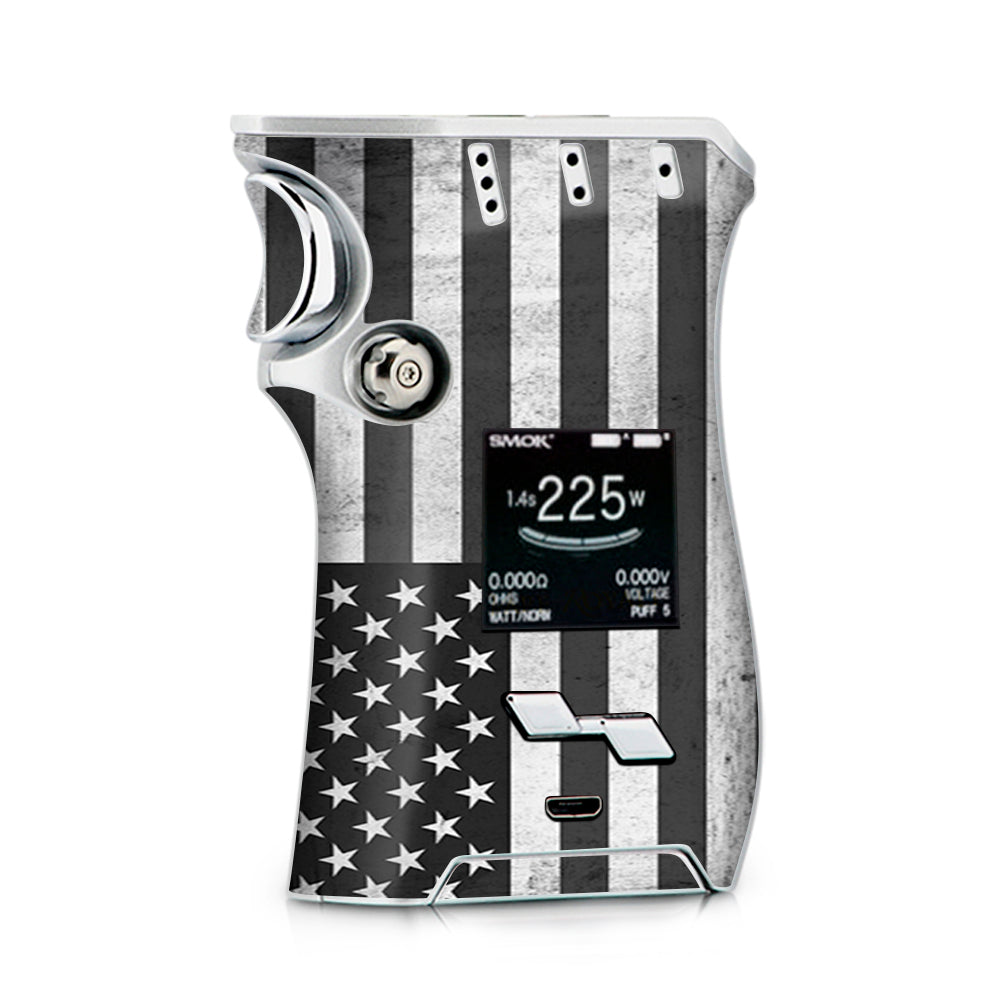  Black White Grunge Flag Usa America Smok Mag kit Skin