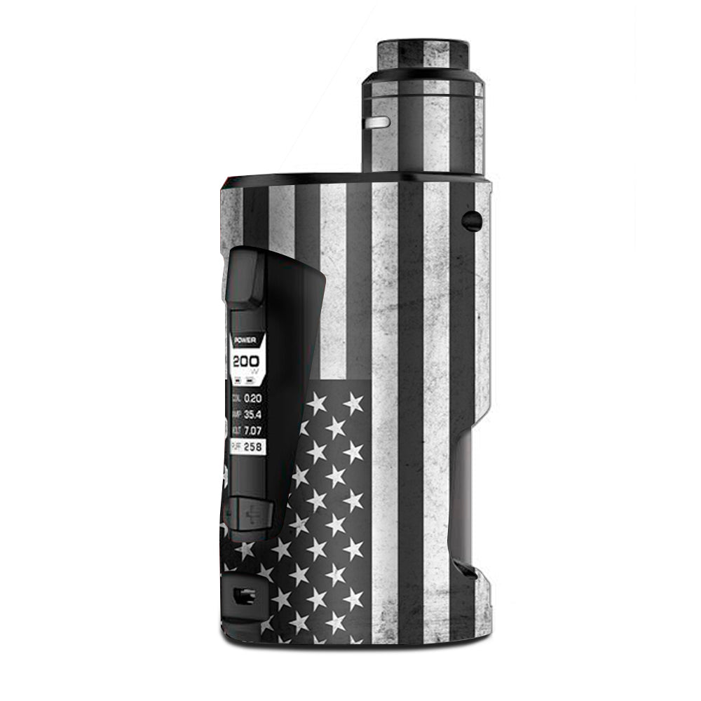  Black White Grunge Flag Usa America G Box Squonk Geek Vape Skin