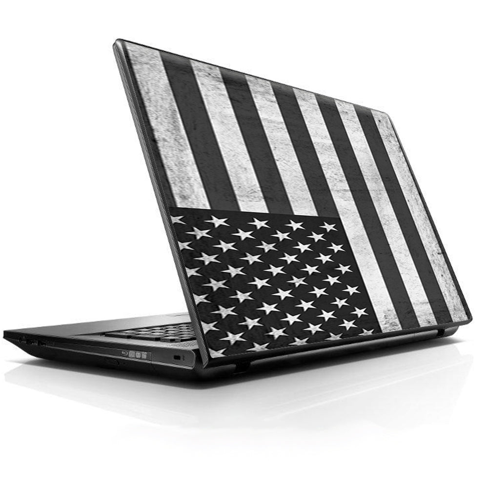  Black White Grunge Flag Usa America HP Dell Compaq Mac Asus Acer 13 to 16 inch Skin