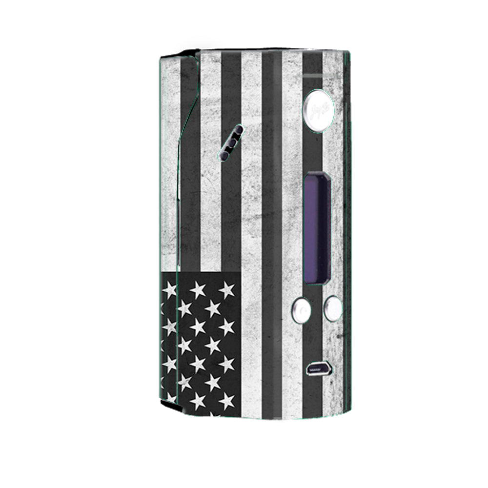  Black White Grunge Flag Usa America Wismec Reuleaux RX200 Skin