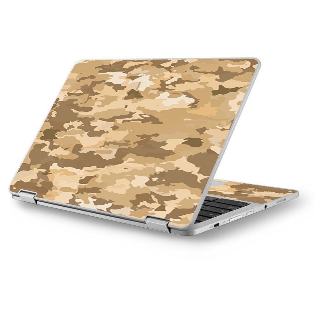  Brown Desert Camo Camouflage Asus Chromebook Flip 12.5" Skin