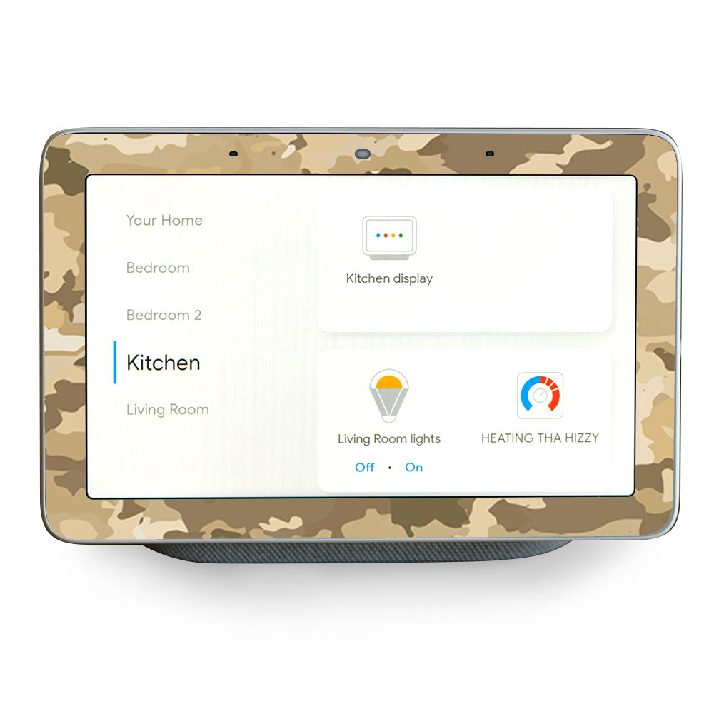 Brown Desert Camo Camouflage Google Home Hub Skin