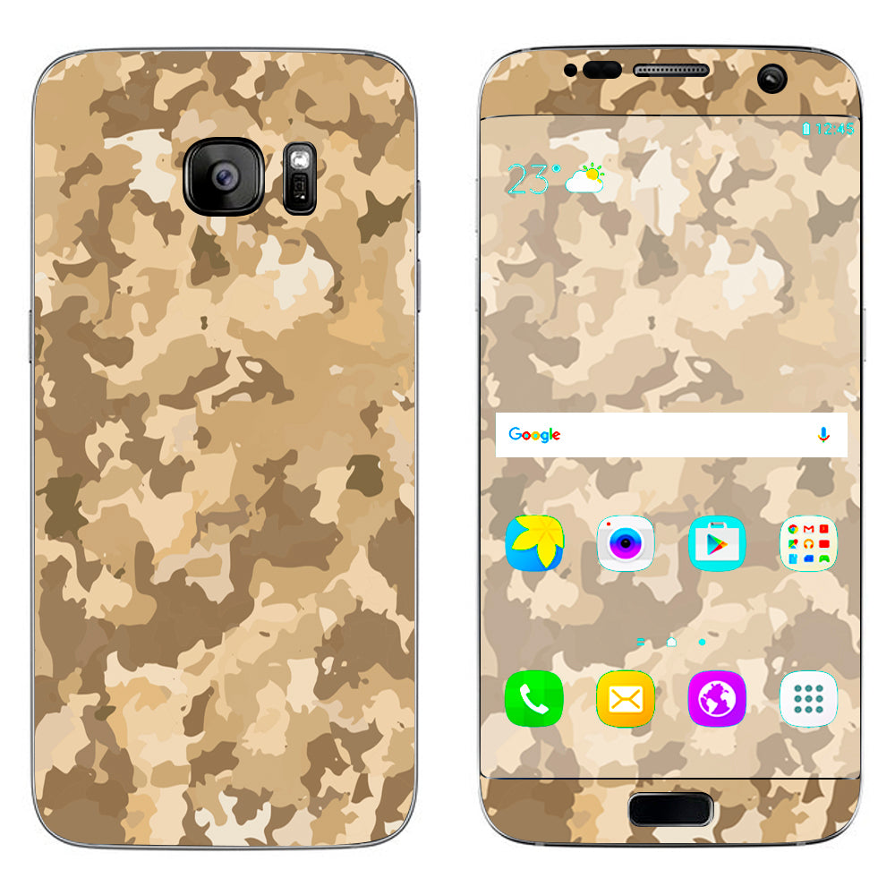  Brown Desert Camo Camouflage Samsung Galaxy S7 Edge Skin