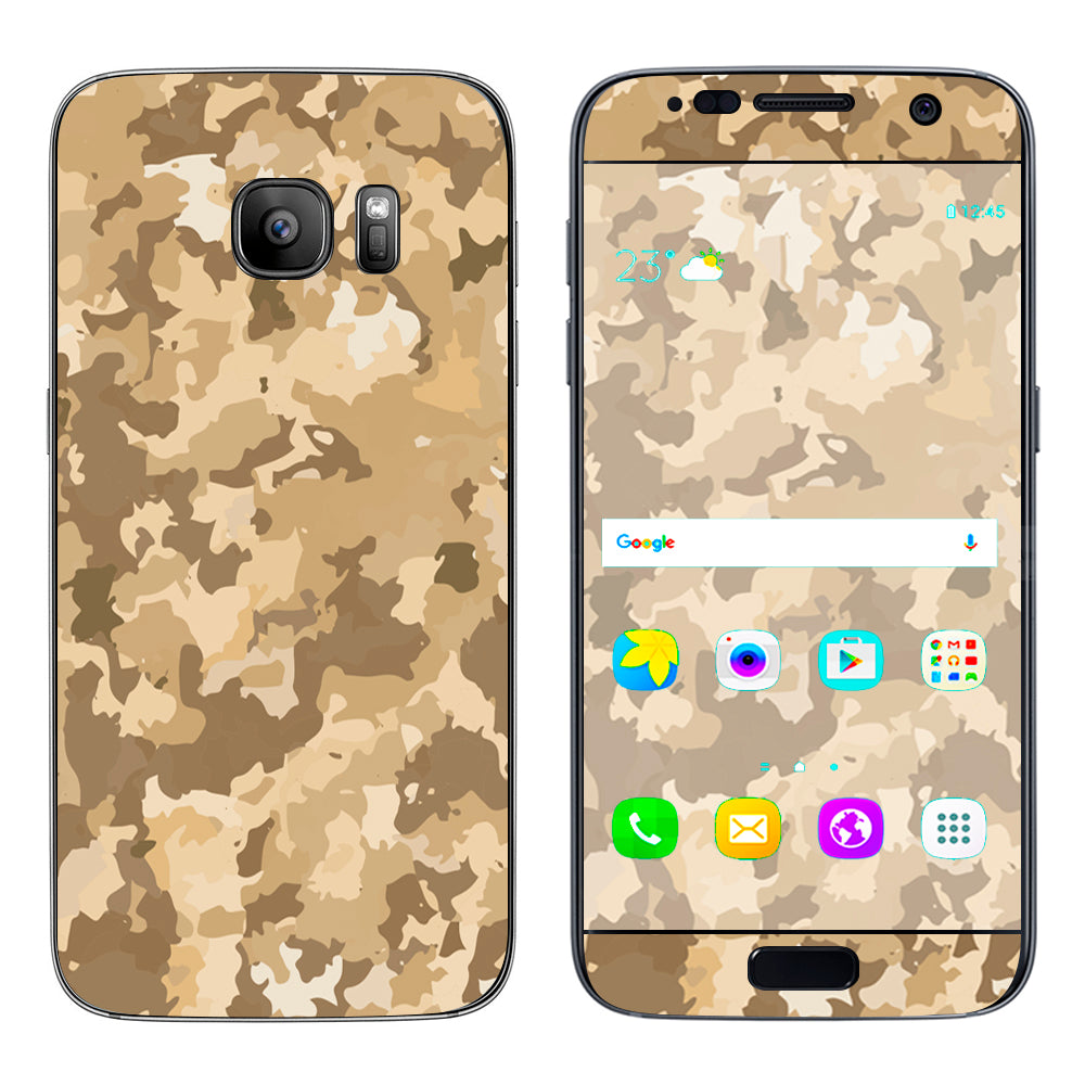  Brown Desert Camo Camouflage Samsung Galaxy S7 Skin