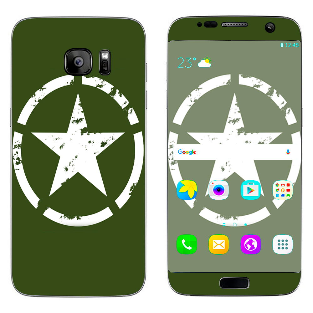  Green Army Star Military Samsung Galaxy S7 Edge Skin