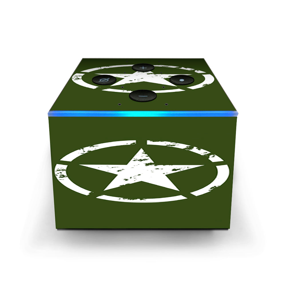  Green Army Star Military Amazon Fire TV Cube Skin