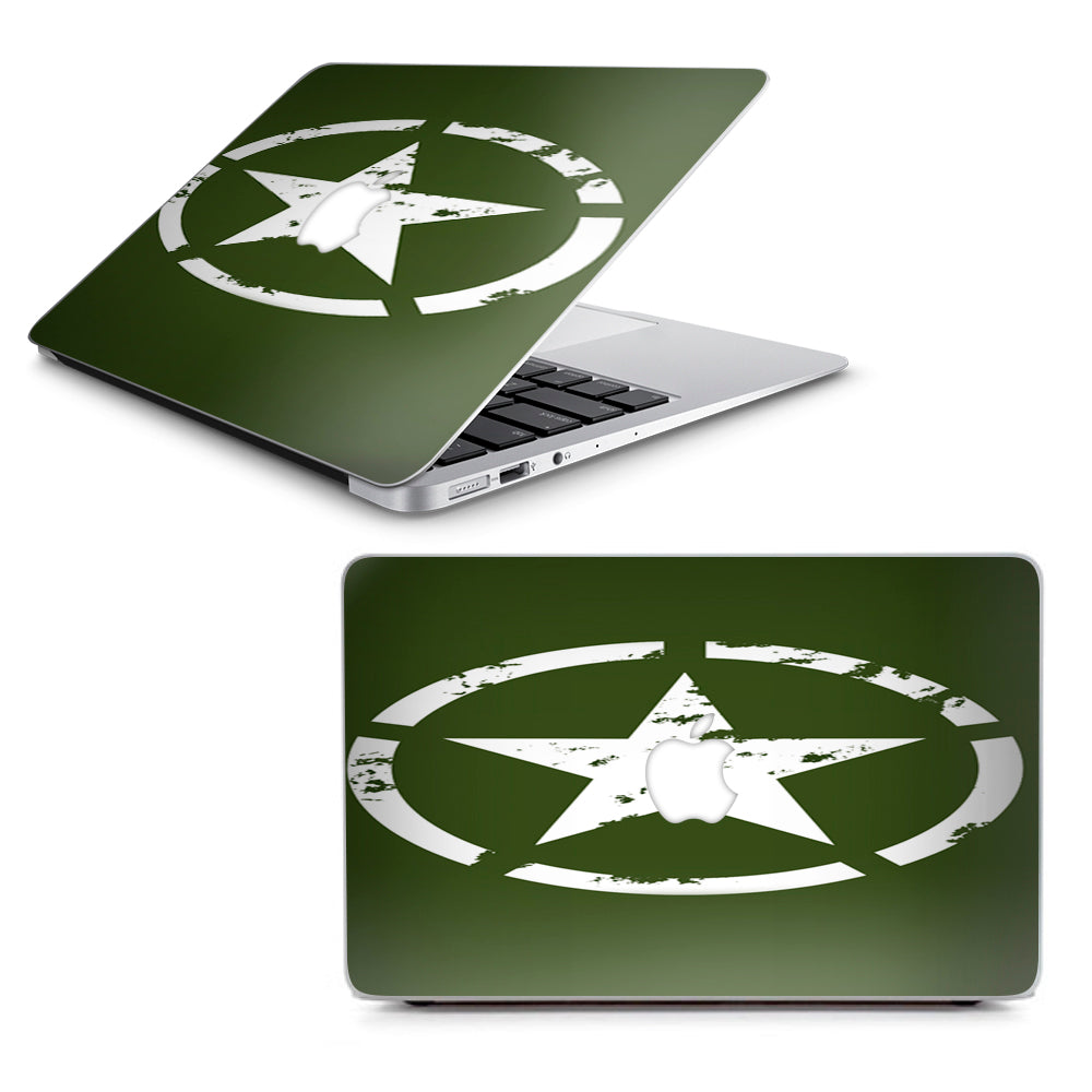  Green Army Star Military Macbook Air 11" A1370 A1465 Skin