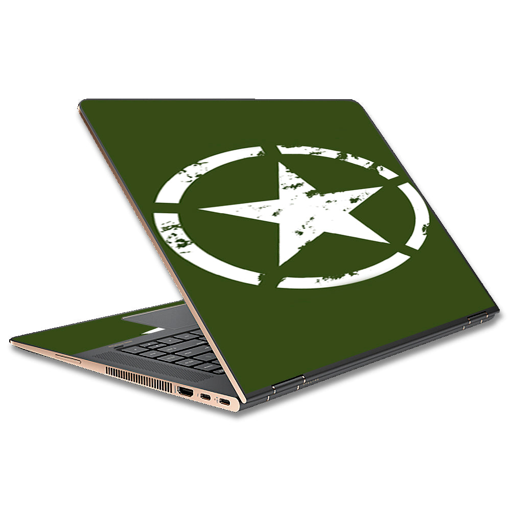  Green Army Star Military HP Spectre x360 15t Skin