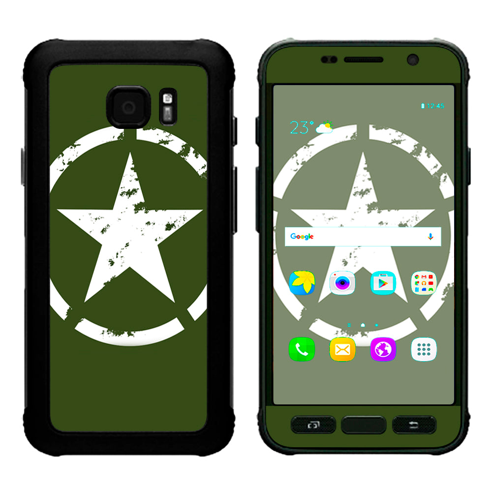  Green Army Star Military Samsung Galaxy S7 Active Skin