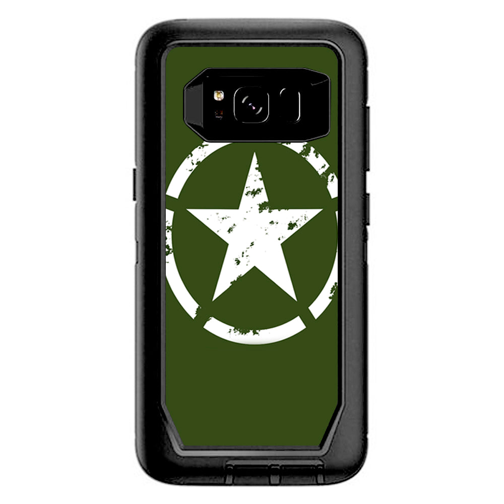  Green Army Star Military Otterbox Defender Samsung Galaxy S8 Skin