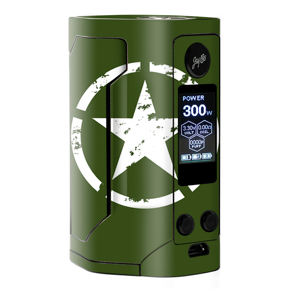  Green Army Star Military Wismec Gen 3 300w Skin