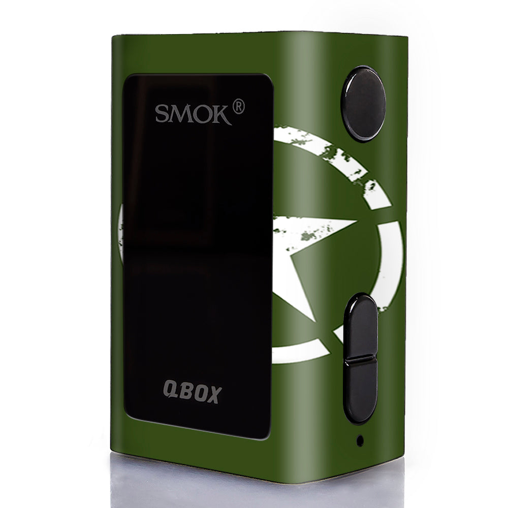  Green Army Star Military Smok Qbox 50w tc Skin