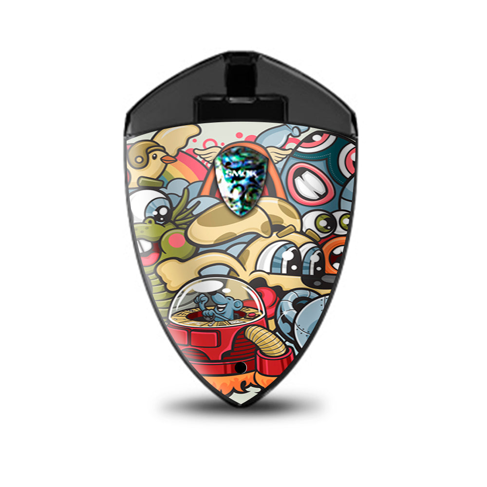  Aliens Cartoon Collage Sticker  Smok Rolo Badge Skin