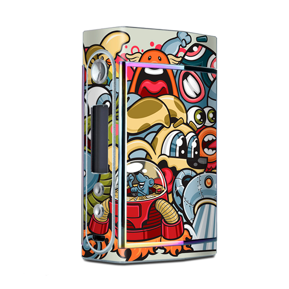  Aliens Cartoon Collage Sticker  Too VooPoo Skin