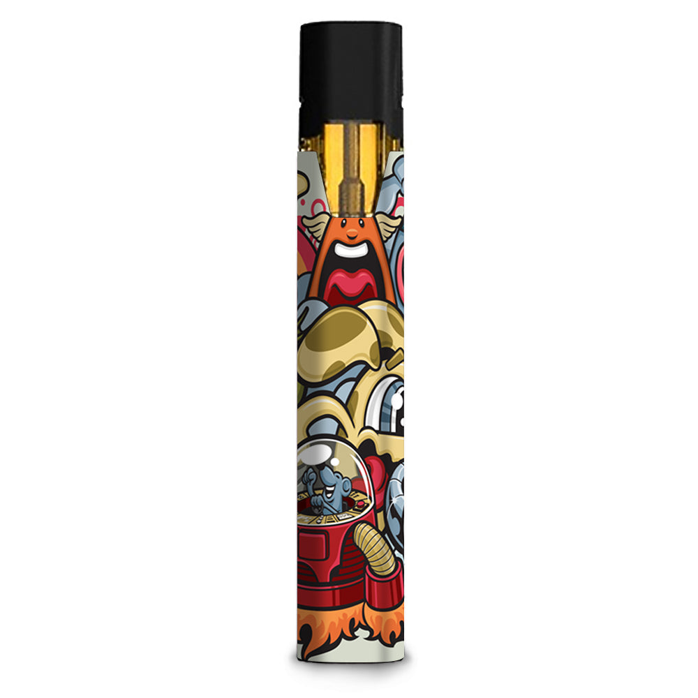  Aliens Cartoon Collage Sticker Stiiizy starter stick Skin