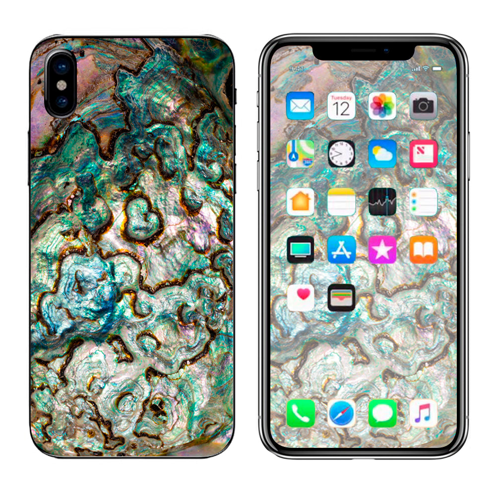  Abalone Shell Gold Underwater Apple iPhone X Skin