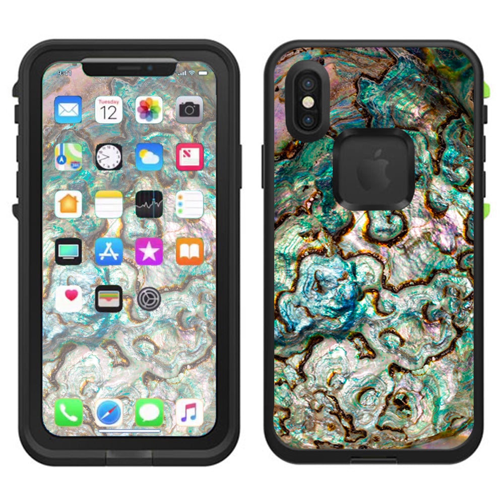  Abalone Shell Gold Underwater Lifeproof Fre Case iPhone X Skin