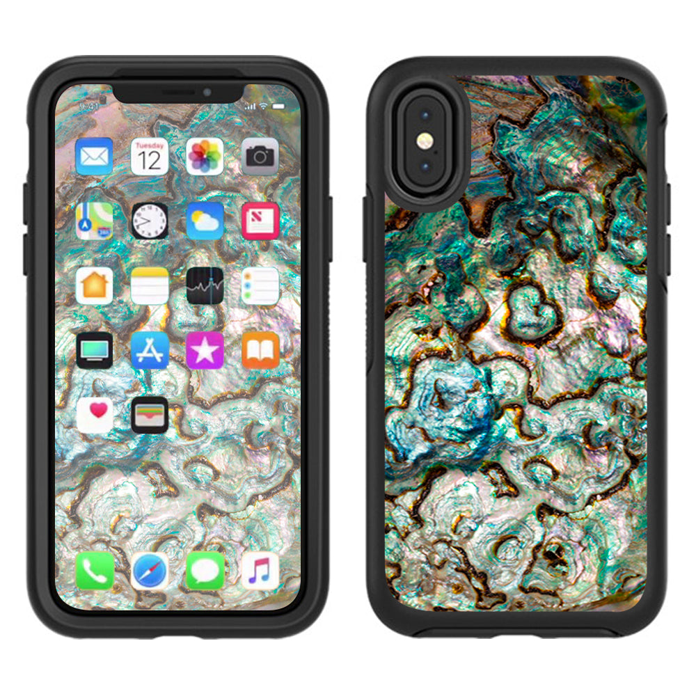  Abalone Shell Gold Underwater Otterbox Defender Apple iPhone X Skin