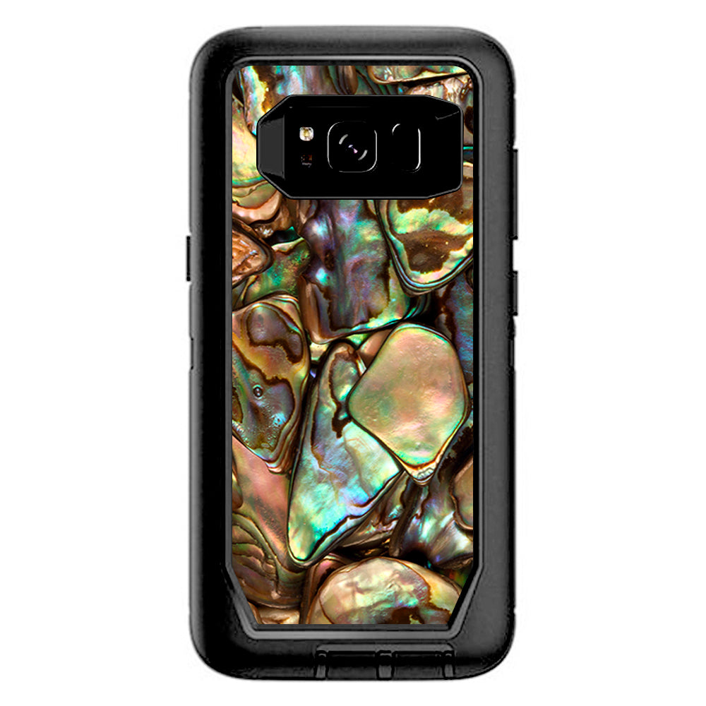  Gold Abalone Shell Large Otterbox Defender Samsung Galaxy S8 Skin