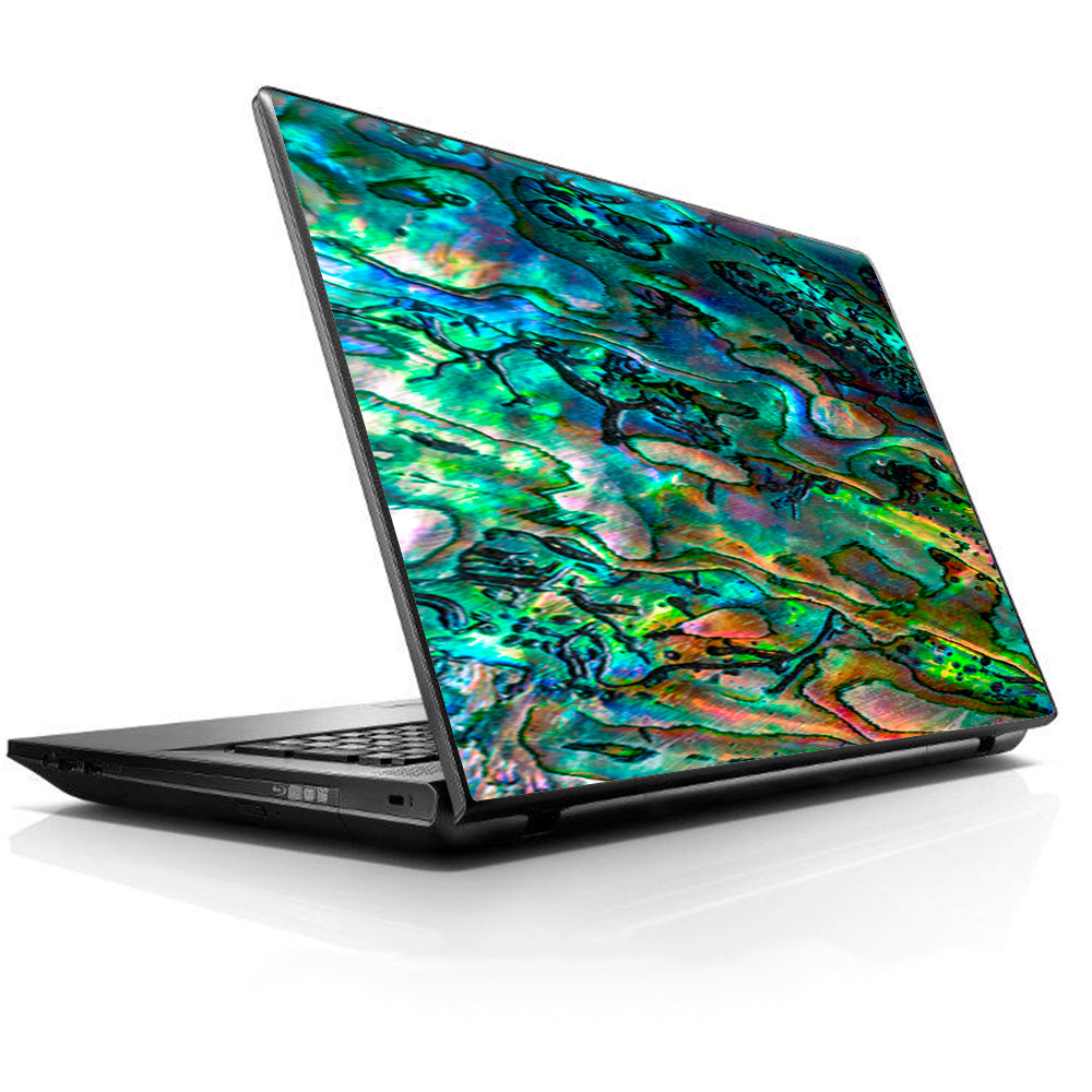  Abalone Shell Swirl Neon Green Opalescent HP Dell Compaq Mac Asus Acer 13 to 16 inch Skin