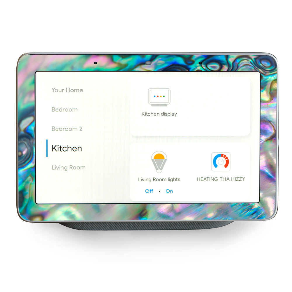 Abalone Shell Pink Green Blue Opal Google Home Hub Skin