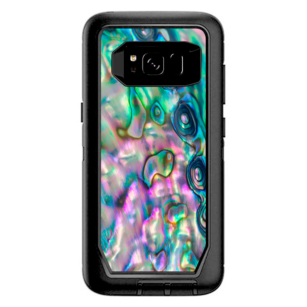  Abalone Shell Pink Green Blue Opal Otterbox Defender Samsung Galaxy S8 Skin